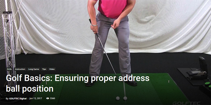 Golf Basics: Ensuring proper address ball position