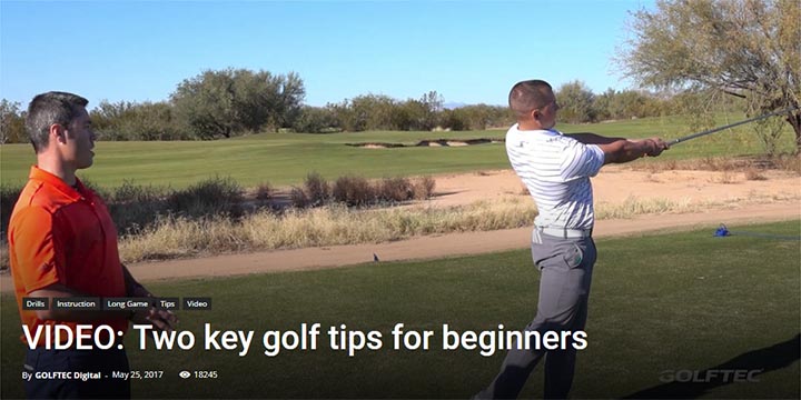 VIDEO Two key golf tips for beginners