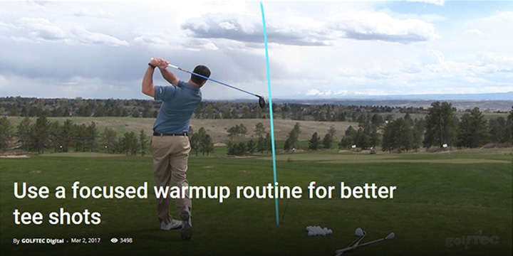 Use a focused warmup routine for better tee shots