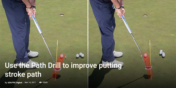 Use the Path Drill to improve putting stroke path